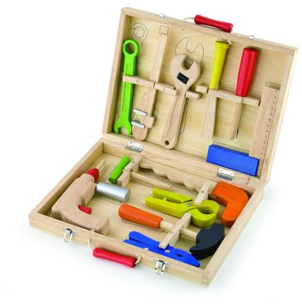 Viga 12 Teile Holz Tool-Set in Aufbewahrungsschachtel #50388