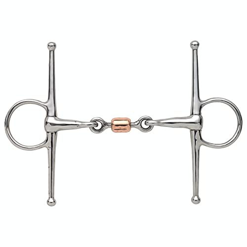 Full Cheek Snaffle with Copper Peanut Bits with Rollers Full Cheek 6 13mm