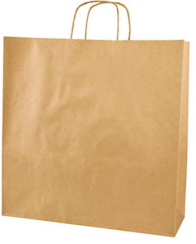 Thepaperbagstore 25 Brown Extra Large Paper Bags with Twisted Handles - 39x14x39.5cm - Kraft Paper for Gifts, DIY, Party, Shopping, Retail, Grocery, Wedding, Birthday and Takeaway