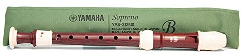 Yamaha Recorder, Soprano, Baroque Fingering, Simulated Rosewood, white trim