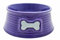 Dogit Style Ceramic Dish, Round Pattern, Purple, Small