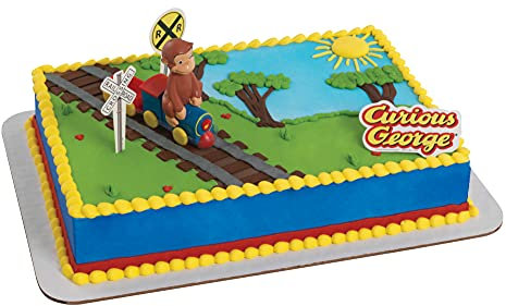 Curious George Train Cake Decorating Topper Kit