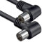 1aTTack.de - Cavo per Antenna con connettore coassiale F da Maschio a Femmina, a Doppia, Tripla o quadrupla schermatura, 75 Db /85 Db / 100 Db / 110 Db / 120 Db / 125 Db Nero 1,5 m