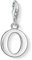 Thomas Sabo Damen Charm-Anhänger Buchstabe A-Z Charm Club Geschwärzt 925 Sterling Silber, Buchstabe O