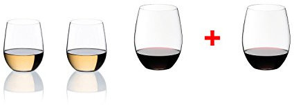 Riedel O 7414/50 Weinglas Cabernet/Merlot und Viognier/Chardonnay, transparent, 4 Stück