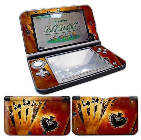 Nintendo 3DS XL Skin Design Foils Aufkleber Schutzfolie Set - Burning Cards Motiv