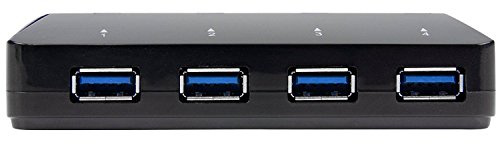 StarTech 4-Port USB-A Hub 5Gbps with 2.4A Fast-Charge Port (ST53004U1C) | Dedicated 2.4A charge port, BC 1.2, Apple and Samsung Galaxy charging, Sleek compact desktop design