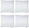 Merino® Sofakissen 40x40cm - 4er Set - Hypoallergenes, Flauschiges Kopfkissen - Kissenfüllung für Bett und Sofa, mit praktischem Reißverschluss - Weiche Innenkissen perfekt als Kissen und Dekokissen