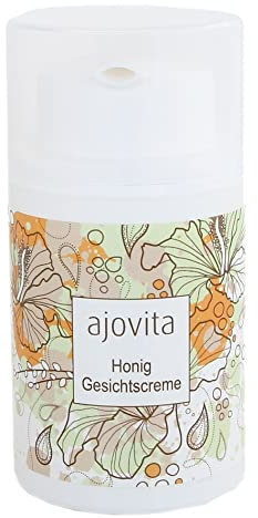 ajovita Honig Gesichtscreme, 100% Natur & Bio, pflegend und feuchtigkeitsregulierend, 50ml