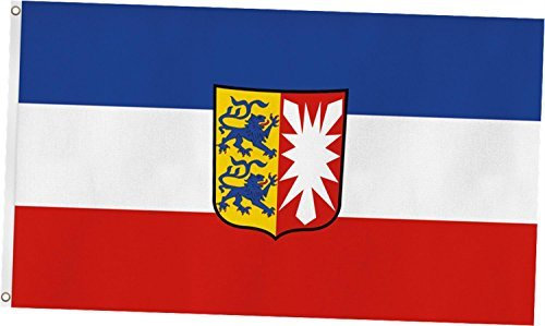 normani TOP QUALITÄT !! Fahne Flagge, Grösse: ca. 90x150 cm, Ordentliche Stoffqualität - Stoffgewicht ca. 110 gr/m2 Farbe Schleswig Holstein