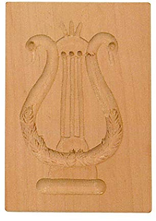 Städter 841192 Springerles- Model Harfe Backform, Holz, 8 x 5,5 x 3 cm,