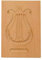 Städter 841192 Springerles- Model Harfe Backform, Holz, 8 x 5,5 x 3 cm,