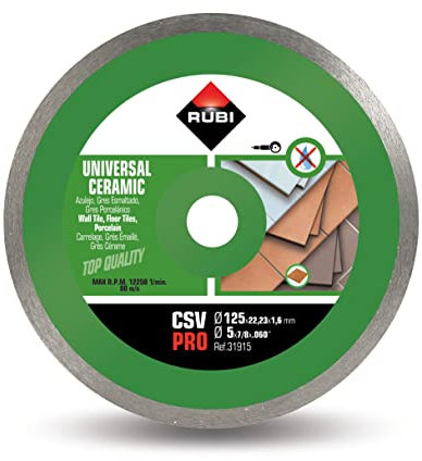 RUBI FR Disque diamant générale céramique jante continue CSV 125 Pro - RUBI - 31915