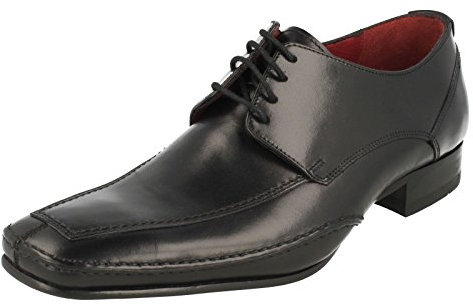 Mens Loake Smart Leather Lace Up Shoes Hurst - Black Leather - UK Size 6F - EU Size 39.5 - US Size 6.5