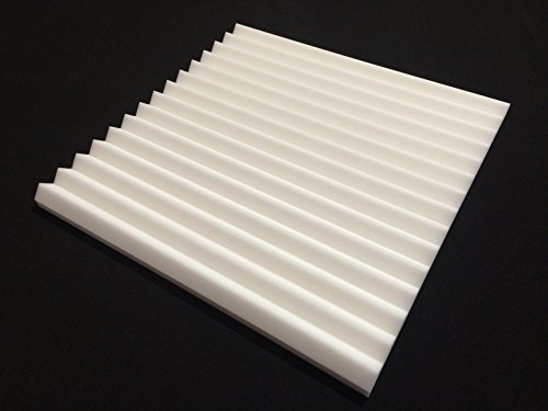 Advanced Acoustics Mel-Acoustic Wedge 40mm White Melamine Acoustic Foam Panel 600x600