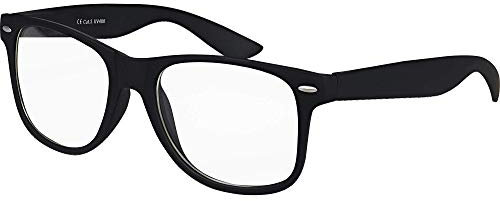 Balinco Sonnenbrille UV400 CAT 3 CE Rubber - mit Federscharnier für Damen & Herren (schwarz - transparent)