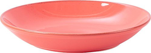 (197626CO) Seasons Range of Rustic Inspired Tableware by Porcelite ***Set of 4 Coral Cous Cous Plate 26cm/10.25'' ***