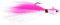 Sea Striker Unisex-Erwachsene Ssbtj Bucktail Jig Oz Holografische Augen Schwarz 227 ml, Nickel, rosa/weiß, 8 Ounce