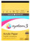 Daler Rowney System3 Acrylpapier, Leinenstruktur, 230 g/m², A4, einseitig geklebt, 20 weiße Blätter, ideal für professionelle Künstler und Studenten