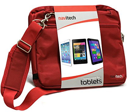 Navitech Sacoche de Transport Besace antichocs Compatible avec Ordinateur Portable ou tablettes tactiles Acer (Rouge)