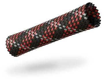 VIABLUE Sleeves * Geflechtschlauch * RED/ROT * Größe Big für Kabel-Ø von 13 bis 26 mm * Meterware * Gewebeschlauch/Kabelschutzhülle/Kabelschlauch * per m