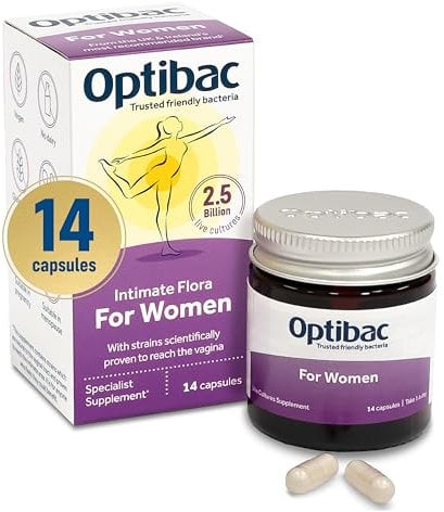 Optibac Probiotics for Women – Vaginal Probiotics – Specialist Supplement with a Scientifically Proven Formula for Vagina Flora – 14 Capsules