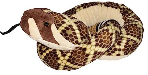 Wild Republic 15382 Republic 16754 - Schlangesss, Plüsch Klapperschlange, 137 cm, braun, Western Diamondback