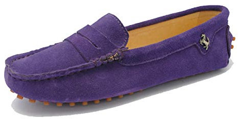 MINITOO Loafer e Mocassini Donna Viola Chiaro Casual Estate Scarpe Mocassino YB9603 EU 39.5