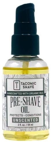 Taconic Shave Premium All Natural Pre-Shave Öl (2 Oz.) - ohne Duft - Made in USA 2 Unzen Preshave