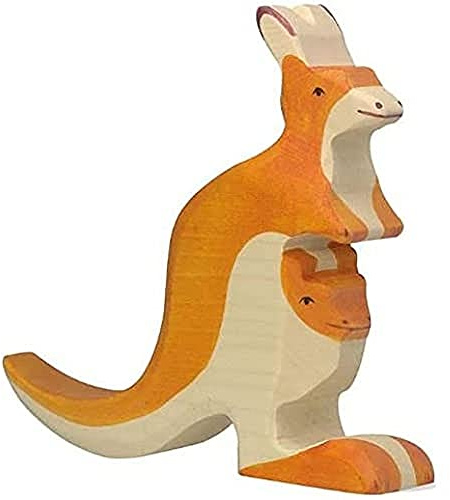 Holztiger Känguruh mit Jungem, 80193