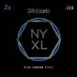 D'Addario NYPL026 NYXL Plain Steel Guitar String (Pack of 2)