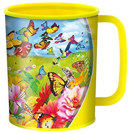 3D LiveLife Bicchiere - Battito di Farfalla di Deluxebase. Bicchiere plastica Farfalla 3D Lenticolare. Bicchieri in plastica da 300ml per bambini con grafica originale del noto artista Michael Searle
