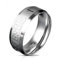 Paula & Fritz® gebürsteter Edelstahl Damen-Ring Verlobungs-Ring Freundschaftsring Herrenring Partnerring Jesus Kreuz Gravur Silber R-M5870 47 (15)