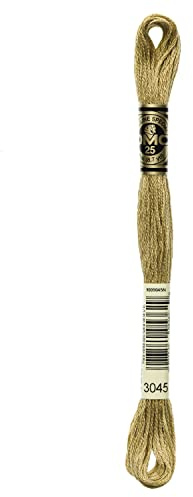 DMC 6-Strand Embroidery Cotton Floss, Dark Yellow Beige