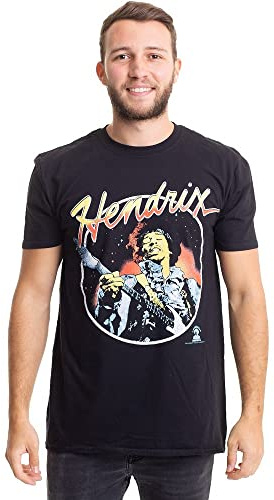 Jimi Hendrix Men's Script Circle Short Sleeve T-Shirt