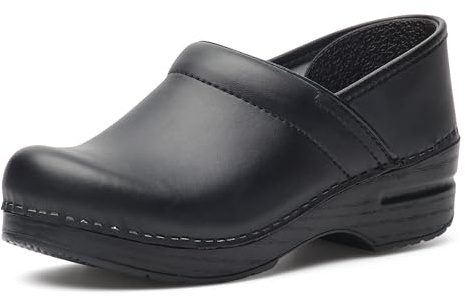 Dansko Women’s Professional Slip-On Clogs –Rocker Sole and Arch Support for Comfort-Ideal for Nursing, Food Service, Healthcare Black Patent 7.5-8 M US