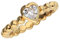 Esprit Damen-Ring 925 Sterling Silber rhodiniert Kristall Zirkonia Pellet Heart Gold weiß