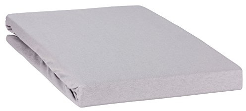 Moon Spannbetttuch Line Green auch für`s Wasserbett 90x200-100x220-graphit