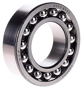 SKF 2209 ETN9 Double Row Self-Aligning Bearing, ABEC 1 Precision, Open, Plastic Cage, Normal Clearance, Metric, 45mm Bore, 85mm OD, 23mm Width