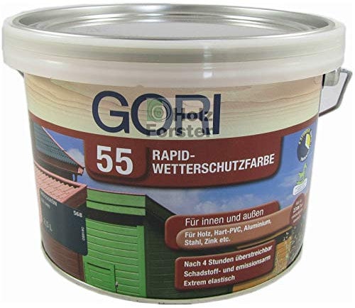 Gori 55 Peinture de protection contre les intempéries à séchage rapide 2,50 l, blanc