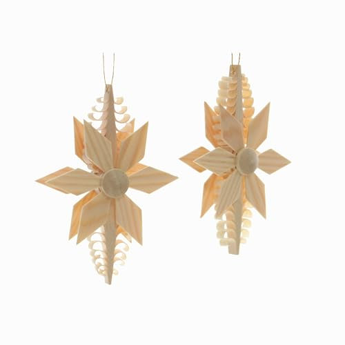Rudolphs Schatzkiste Baumbehang Holzstern 2er Set BxHxT=9,5x7x1,2cm NEU Weihnachten Baumschmuck Holzschmuck Holz Seiffen Erzgebirge Strauchbehang Dekoration