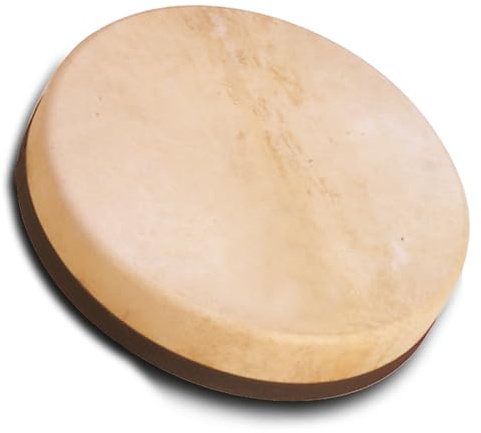 Schlagwerk RTS41 Frame Drum Natural – Hand Drum with cross-handle – ⌀ 40 cm / 16 inch / 8 cm high – Goatskin, tunable – Beech Wood – Shaman Drum Made in Germany