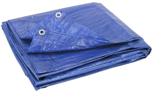 Telo occhiellato impermeabile mt 8x10 blu 80 gr/m - esterno