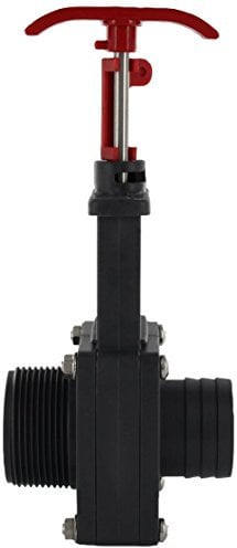 Steinbach Absperrschieber, Schlauchanschluss Ø 38 mm, 1,5 Außengewinde, 060020, Black