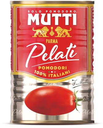 Mutti Pelati Lot de 6 tomates épluchées 6 x 400 g
