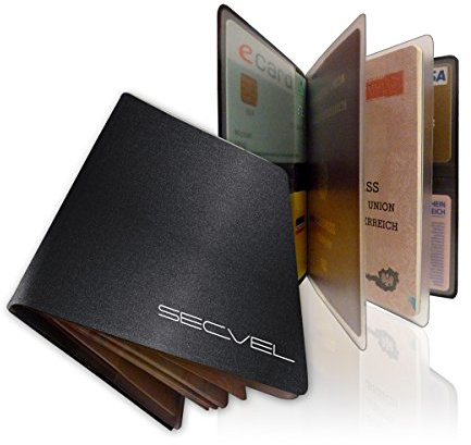 Protège-passeport breveté | RFID NFC et bloqueur de champ magnétique | Housse de protection pour passeport, carte d'identité, carte de crédit, carte de débit | Protecteur de carte et organisateur | Protection des données à 100 % vérifiée par CTC/advanced (membre du groupe RW TÜV) | Graphite