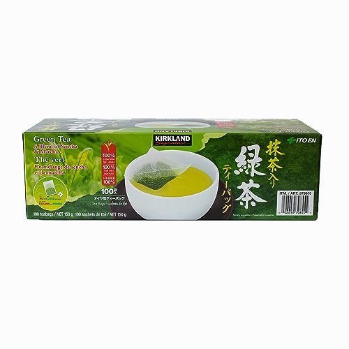 Kirkland Signature Ito En Matcha Blend (Green Tea), 100% Japanese Green Tea Leaves, 100 Tea Bags