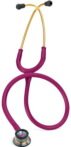 3M Littmann Classic II Säuglingsstethoskop, 2157, himbeerrot, 71 cm Schlauchlänge, Membrandurchmesser: 30 mm, Trichterdurchmesser: 19 mm, Regenbogen- Edition, 1 Stück