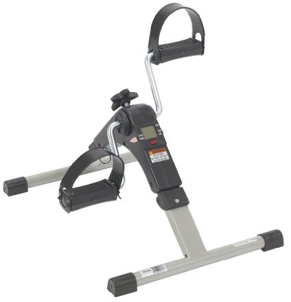 Drive Medical RTL10273 Deluxe Folding Pedal Exerciser with Electronic Display for Legs and Arms, Under Desk Bike Pedal Exerciser, Fully Assembled, No Tools Required, Black