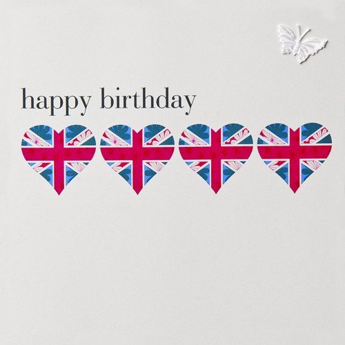 Claire Giles Toast Herz Union Jacks Karte